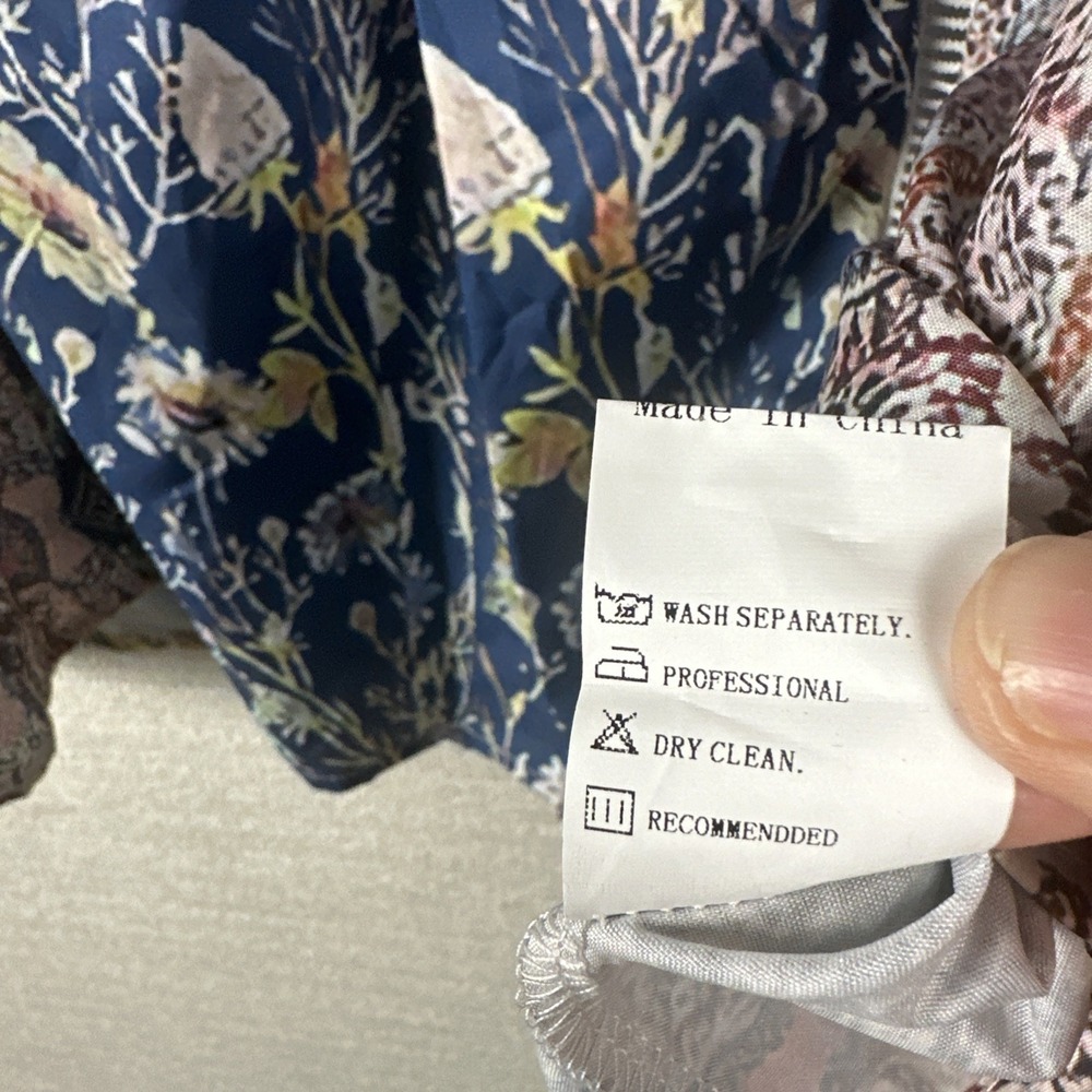 Misslook Women's XXL Boho Hippie Cottagecore Floral Faux Patchwork Print Fairy - Picture 5 of 12